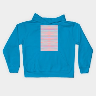 Sunset Stripes - Aqua Blue Pink Kids Hoodie